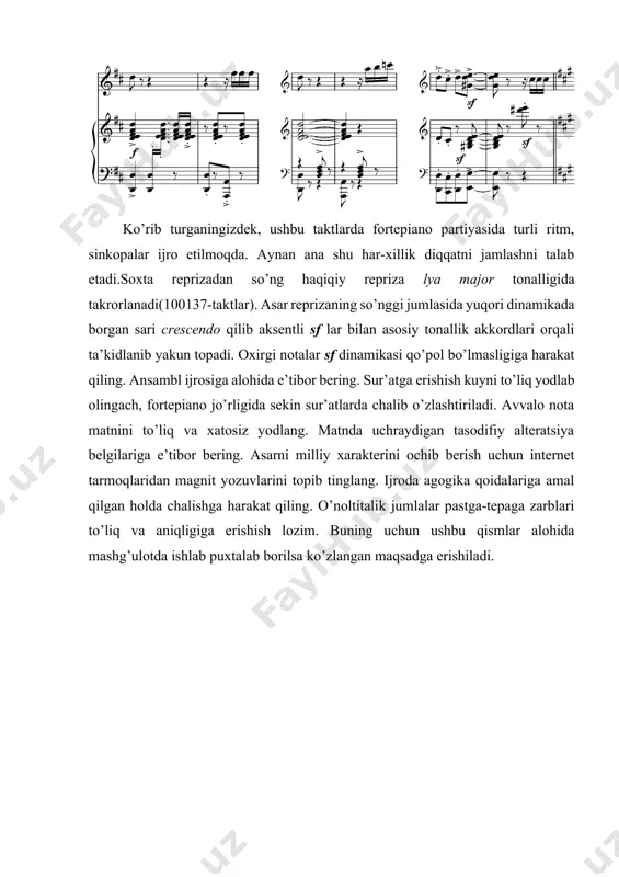amaliy ijrochilik mashg’ulotlari. asarni fortepiano jo`rligida ijro etish - Page 3