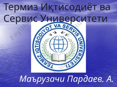 термиз иқтисодиёт ва сервис университети — PPTX