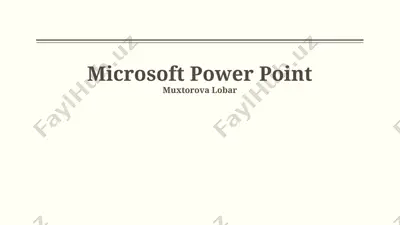 microsoft powerpoint — PPTX