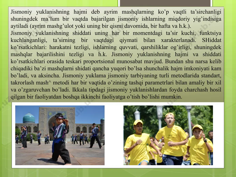 hunga qaramay, ba’zi o’qituvchilar bir xil metodlarni yaxshi bilishsa, ayrimlari esa boshqasini yaxshi biladilar. jismoniy tarbiya jarayonida bu hususiyatlarni alohida hisobga olish zarur. agar ma’lum holatda ikki xil metoddan bir xil natija chiqishi aniq bo’lib qolsa, albatta, o’qituvchi o’zi puxta bilgan metodni qo’llashi lozim. masalan, maktabdagi darslarda tirmashib chiqishga o’rgatish faqat bir-ikkita arqon mavjud holda amalga oshirilsa, harakatni bir butunligicha to’la o’rgatish metodidan foydalanish samara bermaydi chunki bu mashg’ulot zichligini aytarli past bo’lishiga sabab bo’ladi. bunda so’zdan foydalanish metodida o’qituvchi zalning akustikasi va sport maydoning satxini hisobga olishi kerak. metodlarning hech qaysisi yagona, asosiy va universal bo’la olmaydi. metodlarning turli xilidan foydalanganda, ta’lim samaraliroq bo’ladi. har bir metodning o’ziga xos yaxshi tomonlari bo’lishini nazarda soqit qilib bo’lmaydi. faqat savodsiz o’qituvchilargina ularni yomon qilishi mumkin. ayrim pedagogik holatlarda samara berayotgan metodlar boshqa payitda umuman, yaroqsiz, xatto zararli ham bo’lib qolishi mumkin. shuning uchun pedagogik jarayonda ta’limning tizimli metodlaridan o’rinli foydalanish kerak. …