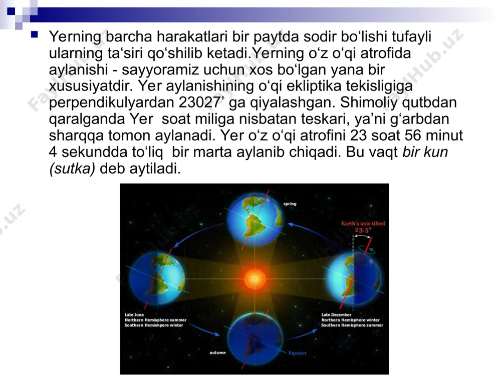 yerning quyosh atrofida aylanishi va uning oqibatlari - Page 3