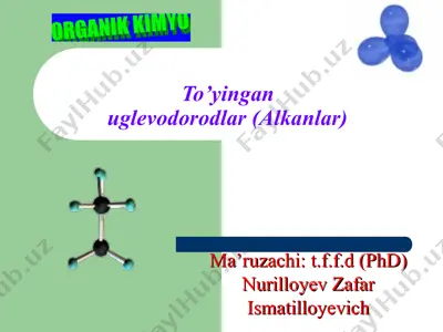 to’yingan uglevodorodlar (alkanlar) — PPT