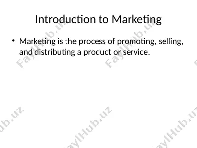 introduction to marketing — PPTX