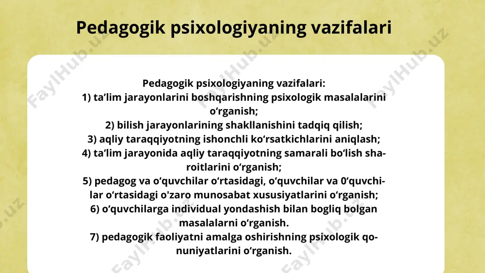 pedagogik psixologiya fanidan taqdimotlar - Page 5