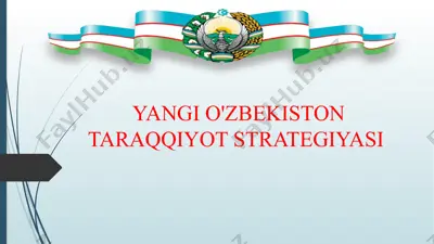 yangi o'zbekiston taraqqiyot strategiyasi — PPTX