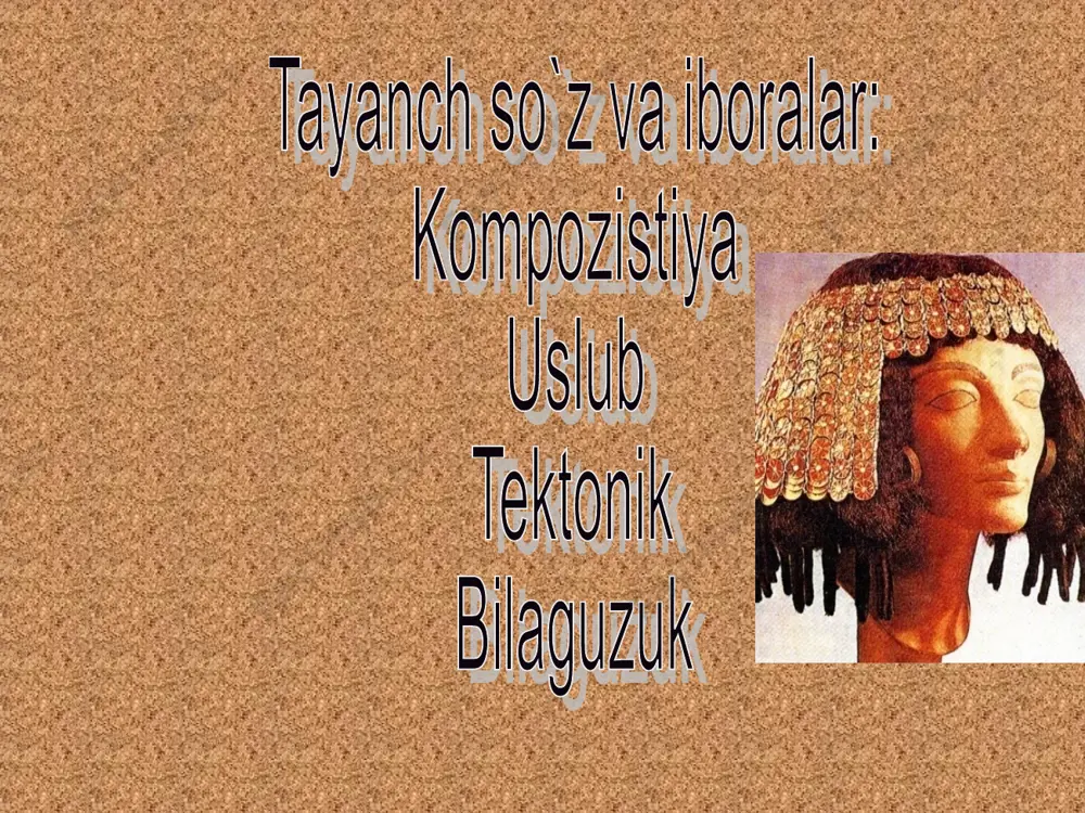 ilik bilan. chunki me’morchilikda va kostyumda o’ziga xos tektonik tuzilishlar va konstruktiv aniqlik bor. miloddan avvalgi to’rtinchi ming yillikning oxirlarida qadimiy misr yirik markazlashgan kuldorlik mamlakati bo’lib, davlatni fir’avn boshqargan. uning hukmronligi cheksiz edi. misrliklarning tasavvurida fir’avn xudoning erdagi soyasi hisoblangan. kohinlar (din ruhoniylari) fir’avnning cheksiz huquqini himoya qilib, ijtimoiy tengsizlik va zulmga imkon yaratishgan. nil daryosi vodiysining tabiiy sharoiti qadimiy misr xo’jaligining rivojiga sabab bo’lgan. misrliklar, asosan, dehqonchilik, chorvachilik va har xil xunarmandchilik (to’quvchilik, zargarlik, kulollik) bilan shug`ullanganlar. mamlakat aholisi har xil tabaqalardan, ya’ni quldorlar, aslzodalar, shaharliklar, erkin dehqonlar va qullardan iborat edi. tabiat kuchlariga sig`inish va afsonalar misr madaniyatining manbai bo’lgan. odamlar quyoshga, oyga, erga, suvga, hayvonlarga (timsohga, chiyabo’riga, sigirga, kalxatga, ilonga, qo’ng`izga va boshqalarga), o’simliklarga sig`inishgan. din mamlakat hayotining barcha tomonlariga ta’sir etgan. jumladan, san’atda, odamlarning este­tik tasavvurida katta rol o’ynagan. ilohiylashtirilgan narsalar doimo ma’no timsoli bo’lgan. misol uchun, moviy nilufar — serhosillikni va abadiylikni bildirgan, ilon …
