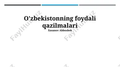 molybdendum konlari — PPTX
