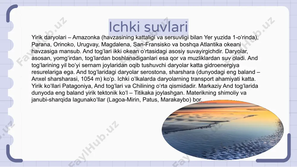 ing noyob oshxonasi va oziq-ovqat turizmi janubiy amerika oshxonasi turli xil lazzatlar va madaniy ta'sirlarning erish qozonidir. nyu-york uslubidagi pitsadan janubiy qovurilgan tovuqgacha, hamma uchun nimadir bor. janubiy amerikadagi oziq-ovqat turizmi mintaqaviy taomlarni o'rganish va mahalliy lazzatlanishlardan zavqlanish uchun noyob imkoniyatni taqdim etadi. yangi angliya dengiz mahsulotlaridan texasdagi barbekyugacha, har bir mintaqaning o'ziga xos oshxona an'analari bor. janubiy amerikaning boy tarixi va xilma-xil madaniy merosini uning taomlari orqali tatib ko'rish mumkin. bu makkajo'xori asosidagi taomlarga tubjoy janubiy amerikaliklarning ta'siri yoki evropaning qandolat va shirinliklarga ta'siri bo'ladimi, har bir luqma bir hikoya aytib beradi. janubiy amerikada sport va o'yin-kulgi janubiy amerika sayyohlar uchun keng ko'lamli sport va ko'ngilochar variantlarni taklif etadi. oliy ligadagi beysbol o'yinlaridan tortib musiqa festivallarigacha hamma uchun nimadir bor. janubiy amerikadagi sport sahnasi juda raqobatbardosh va hayajonli bo'lib, basketbol, ​​futbol va xokkey kabi mashhur sport turlari ko'p odamlarni jalb qiladi. janubiy amerikadagi ko'ngilochar variantlar bir xil darajada hayajonli …