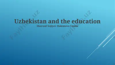 uzbekistan and the education — PPTX