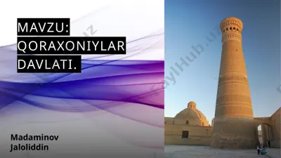 qoraxoniylar davlati — PPTX