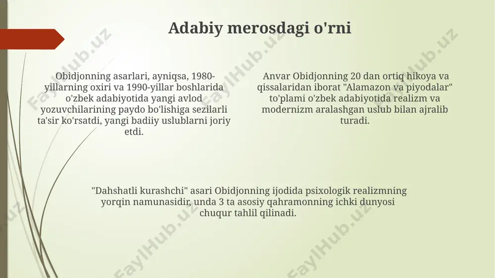 anvar obidjonning "alamazon va piyodalar" va "dahshatli kurashchi" asarlari tahlili - Page 4