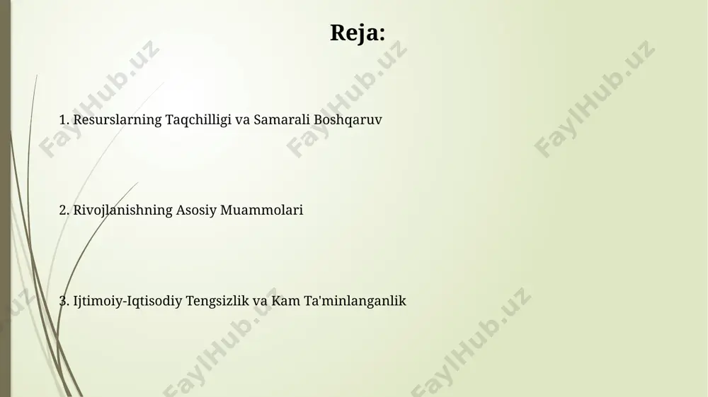 haqi olishining sabablaridan biri boʻlib, jahon bankining maʼlumotlariga koʻra, bu koʻrsatkich dunyo boʻyicha oʻrtacha 23% ni tashkil etadi. globalizatsiya va xalqaro hamkorlik jahon savdosida 2000-yillardan keyin xalqaro tovar aylanmasi 10 baravar oshdi, bu globalizatsiya va xalqaro hamkorlikning iqtisodiy o'sishga ta'sirini ko'rsatadi. qo'shma loyihalarni amalga oshirish uchun 150 milliard dollar miqdorida investitsiyalar jalb qilinganligi, rivojlanayotgan mamlakatlarning iqtisodiy taraqqiyotida xalqaro hamkorlikning muhim rolini tasdiqlaydi. xavfsizlik va tinchlik davlatlararo nizolar oqibatida 2010-2020 yillar oralig'ida 10 milliondan ortiq odam o'z yurtlarini tark etdi, bu esa inson resurslari yo'qotilishi va migrantlar muammosini keltirib chiqardi. xavfsizlik va tinchlikka tahdid soladigan transmilliy jinoyatchilikning 2022-yildagi iqtisodiy zararlari taxminan 1,5 trillion aqsh dollarini tashkil etdi, bu esa global rivojlanishga salbiy ta'sir ko'rsatdi. rivojlanishning asosiy muammolari ta'lim va sog'liqni saqlash tizimlarining sifatsizligi inson kapitalini rivojlanishiga to'sqinlik qiladi, mehnat unumdorligini pasaytiradi va iqtisodiy o'sishni uzoq muddatli ta'sir qiladi, bu esa yaim o'sishini 15% ga qadar kamaytirishi mumkin. infrtuziltura rivojlanmaganligi, xususan, yo'l …