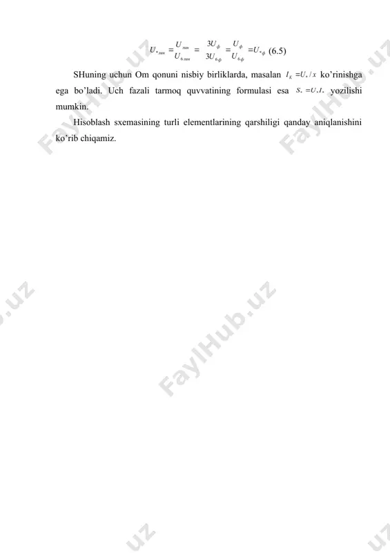 qisqa tutashuv toklarini nisbiy birliklarda hisoblash. - Page 3