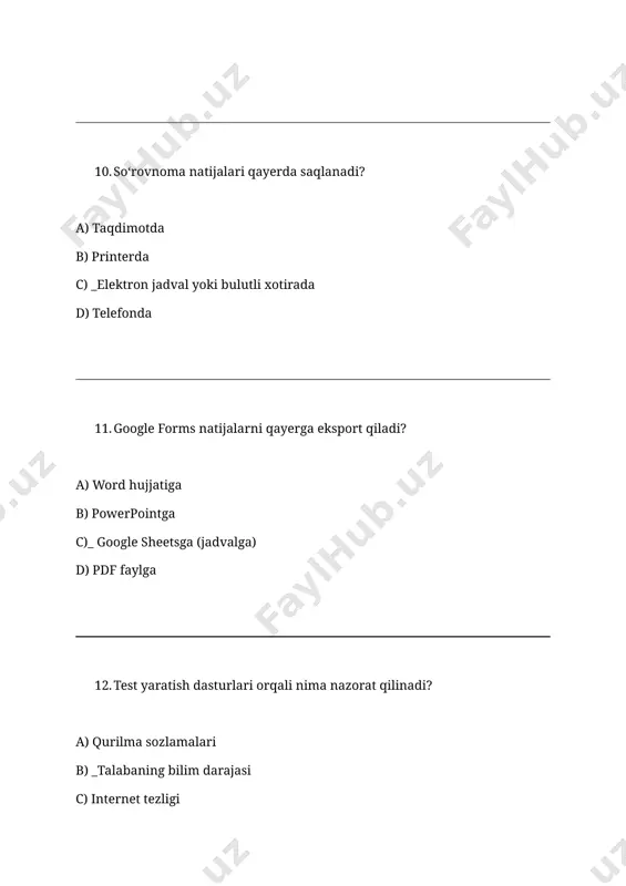 anketa sorovnomalari va nazorat testlarini yaratuvchi dasturlar - Page 4