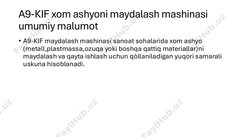 a9-kif xom ashyoni maydalash mashinasi - Page 3