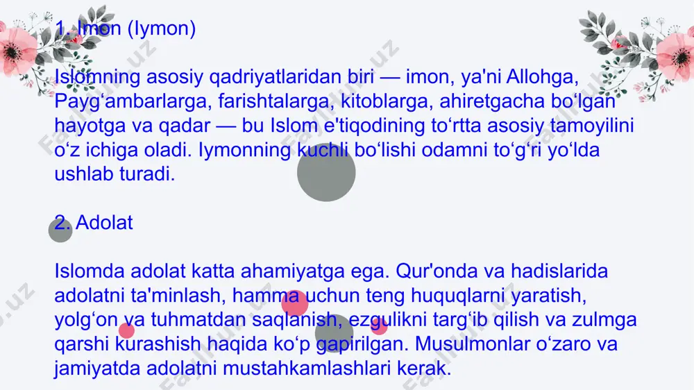 islom qadriyatlar va ma'rifatning hojirgi davridagi ahamiyati - Page 5
