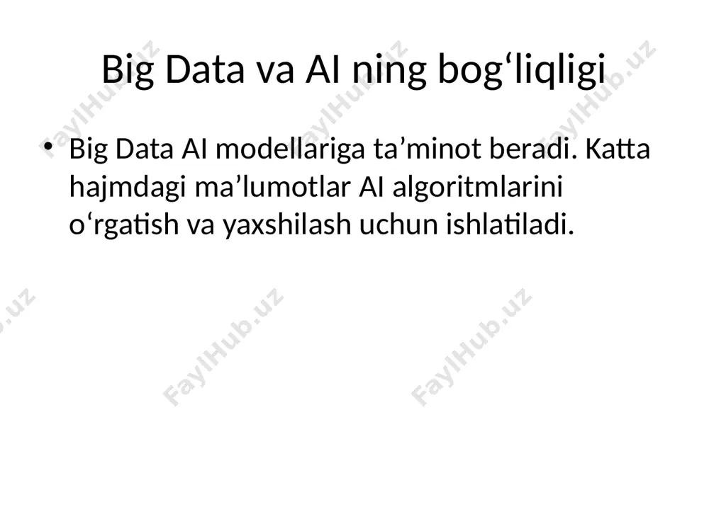 big data va sun’iy intellektning o‘zaro aloqasi - Page 5