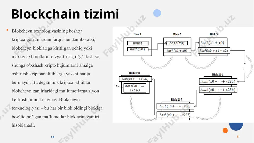 ‘zlashtirish murakkab va bosqichma-bosqich jarayon bo‘lsa-da, bu texnologiya global miqyosda ommalashib borayotgani, ma’lum mamlakatlar blokcheynni o‘z tizimlariga integratsiya qilish uchun faol qadamlar qo‘yayotgani aniq. 22.09.2020 годовой обзор ‹#› tizimiga o‘tgan top 5 davlatlar 22.09.2020 годовой обзор ‹#› aqsh blockchain startup sanoatining deyarli 48 foizi faqat aqshda joylashgan . mamlakat kriptovalyuta va blokcheyn ekotizimida muhim rol o'ynaydi. so'nggi hisobotga ko'ra, amerika qo'shma shtatlari federal hukumati blokcheyn rivojlanishiga investitsiyalarni avvalgidan o'n baravar ko'proq kengaytirishni kutmoqda. global menejerlarning deyarli 80% blockchain-ni juda muhim deb bilishadi, 60% dan ortig'i esa tartibga solish muammolari blockchain-ni qabul qilish uchun to'siq bo'lishiga ishonishadi. 100 ta eng yirik davlat kompaniyalarining 81 foizi blockchain texnologiyasidan foydalanishini taʼkidlamoqda. birgina 2022 yilda qo‘shma shtatlardagi hukumatlar va kompaniyalar blokcheyn yechimlari uchun 4,2 milliard aqsh dollari sarfladi. 22.09.2020 годовой обзор ‹#› xitoy 2019-yilda prezident si tszinpin blokcheyn muhimligini ta’kidlab, xalqni u taqdim etayotgan “imkoniyatdan foydalanish”ga chaqirdi. ushbu ma'qullash blockchain makonida faollik ko'tarilishiga turtki …