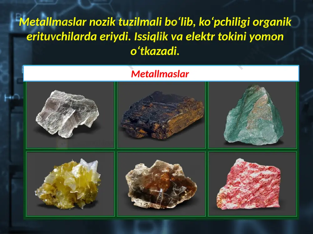 metallmaslarning umumiy xossalari - Page 4