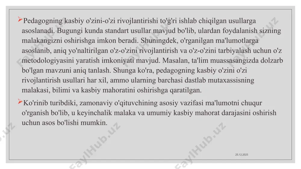 pedagogning o'zini-o'zini rivojlantirish uzluksiz jarayon sifatida - Page 5