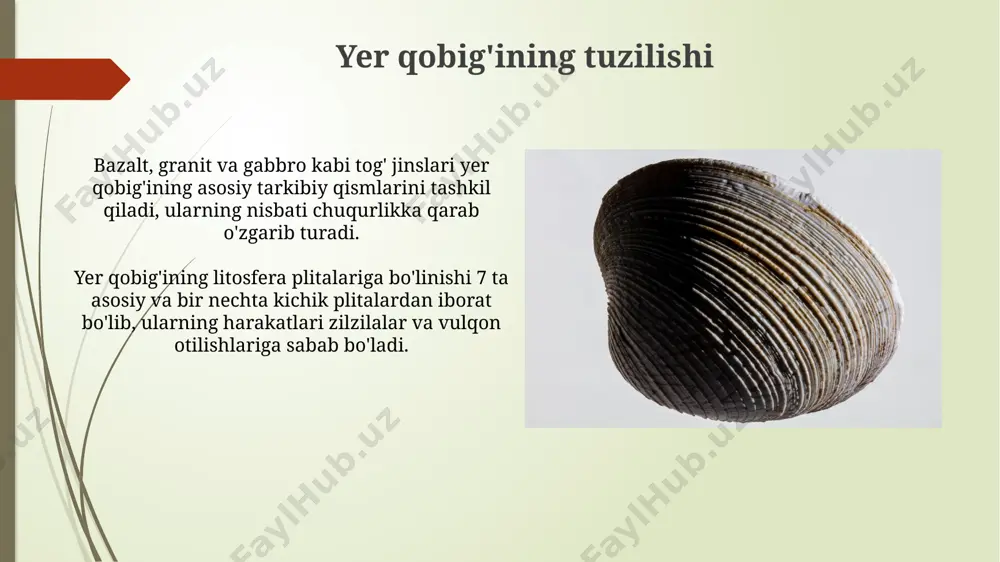 rafik tarqalishi, 10⁹ dan ortiq turlari bilan juda xilma-xil boʻlib, ularning koʻpchiligi hali ham nomaʼlum. hayvonot dunyosining 15% ga yaqini sutemizuvchilar sinfiga kiradi va ularning geografik tarqalishi, asosan, oziq-ovqat manbalarining mavjudligi va raqobat bilan belgilanadi. geografik qobiqning asosiy qismlari yer qobig'ining (litosfera) o'rtacha qalinligi materiklarda 35-40 km, okean tubida esa 5-10 km ni tashkil etadi va tektonik plitalarning harakati natijasida doimiy ravishda o'zgarib turadi. geografik qobiq litosfera, gidrosfera, atmosfera va biosferadan iborat 4 asosiy qismdan tashkil topgan bo'lib, ularning o'zaro ta'siri murakkab ekologik tizimni yaratadi. relefning shakllanishi va turlari relyefning yoshi ham uning tuzilishiga ta'sir qiladi; masalan, 100 million yildan ortiq davr mobaynida shakllangan relyeflar, yosh relyeflarga nisbatan ancha murakkab tuzilishga ega bo‘ladi va eroziya jarayonlarining ta'siri kuchliroq seziladi. yer yuzasi relyefining shakllanishida tektonik kuchlar muhim rol o‘ynaydi, 70% dan ortiq relyef formalari tektonik harakatlar natijasida hosil bo‘ladi, qolgan qismi esa tashqi kuchlar (suv, shamol, muzliklar) ta'sirida shakllanadi. e'tiboringiz uchun …