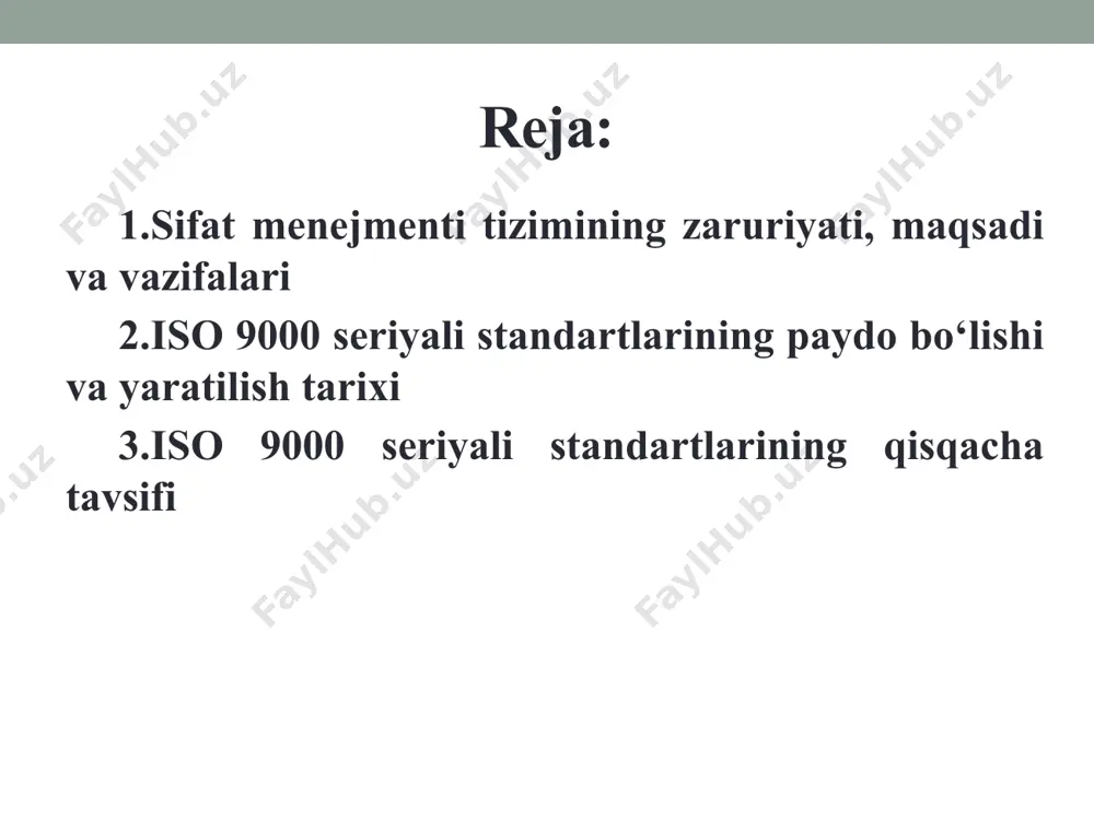 zmat ko‘rsatish va mahsulotni ta`mirlash, hamda uni mumkin bo‘lgan tarmoq punktlari mavjudligi jiddiy o‘rin tutadi. ishonish. ishonish tayyorlovchining obru-e`tiborini, davomiylik natijasida shakllanishi va bozor ishlaridan hech kamchilik topib bo‘lmaslik deb ta`riflanadi. ishonchni qozonish usullaridan biri mahsulotni sertifikatlashtirish yoki tayyorlovchini nufuzli idoralar tomonidan sifat tizimini sertifikatlashidir. keltirilgan raqobatbardoshlik mezonlarining birinchi uchtasi (sifat, narx, etkazish muddati) odatda, muhim bo‘lib hisoblanadi. bunda mahsulot sifati eng uqori muhim ahamiyatga ega bo‘ladi. sifatga berilgan ustunlik strategiyasi, bu jahon bozorida korxona taklifi turg‘unligi davomiyligini ta`minlaydi. agarda ustunliklar o‘zgarsa, masalan, sifatga ziyon etkazilib tannarxni tushib ketishi hisobida yuqori foyda olinsa, u holda bir qancha vaqt samara berishi mumkin, lekin, oxirida korxonani bozordan chiqib ketishiga to‘g‘ri keladi. bunday strategiya «korxonalar-parvonalar» uchun tavsiflangan va qo‘yiladigan masala – qisqa vaqt bozorda bo‘linib maksimum foyda olishdir. o‘zbekiston iqtisodiyotining integrallashishida, korxonalar uchun, uning takliflari barqarorlikga intilishi, sifat, narx, etkazish muddatlariga rioya qilish va boshqa mezonlar bo‘yicha masalalarda raqobatchilar oldida, imkoniyatni ta`minlovchi menejment …