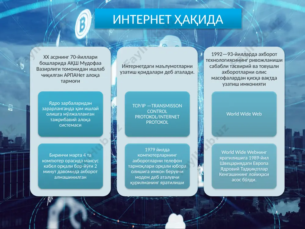 р 6281 та “хоразм дили ўзбек дилиндан бойдур” “фақат тошкент харплар кирмасин” “қашқадарё олға” ғайриинсоний ахлоқга тарғибот гурухлари 4129та безориликка оид 1054та баччавозликка оид 516та “приколчилар” 1000 ортиқ ғайриинсоний ишларга чорловчи гурухлар махаллийчиликни тарғиб қилувчи гурухлар сиёсий тизимга қарши гурухлар ноананавий исломий гурухлар миссионерлик «миссионерлик (лот. миссио – жўнатиш, вазифа юклаш) миссионерлик – бу бошқа диний эътиқодга эга бўлган аҳолини ўз динига оғдириб олишлик бўйича диний ташкилотлар томонидан амалга оширилаётган фаолият www.culthelp.info сайти эса 1995 йилда ташкил этилган бўлиб, христианликни тарғиб қилиш билан бирга диний манбаалар ва маросимлар ҳақида маълумот беради. яна бу сайтдан оккултизм ва сатанизм ҳақида маълумот топиш мумкин. www.missionaryrecourse.com дунё христиан миссиялари заҳиралари сайти. бу сайт миссионерлик нашрларини, киноларини, аудио ва видео ёзувларни бериб боради. www.onlinebible.us сайти библияни онлайн таҳлил қилиш ва ўқишга мўлжалланган. бу сайт “wиндоwс” оператсион системасида ишлайдиган компютерлар учун махсус ишланган сайт ҳисобланади. www.trastministry.com миссионерлик билан шуғулланувчи сайтларнинг қидирув блоги ҳисобланиб, ўзида 100дан ортиқ …