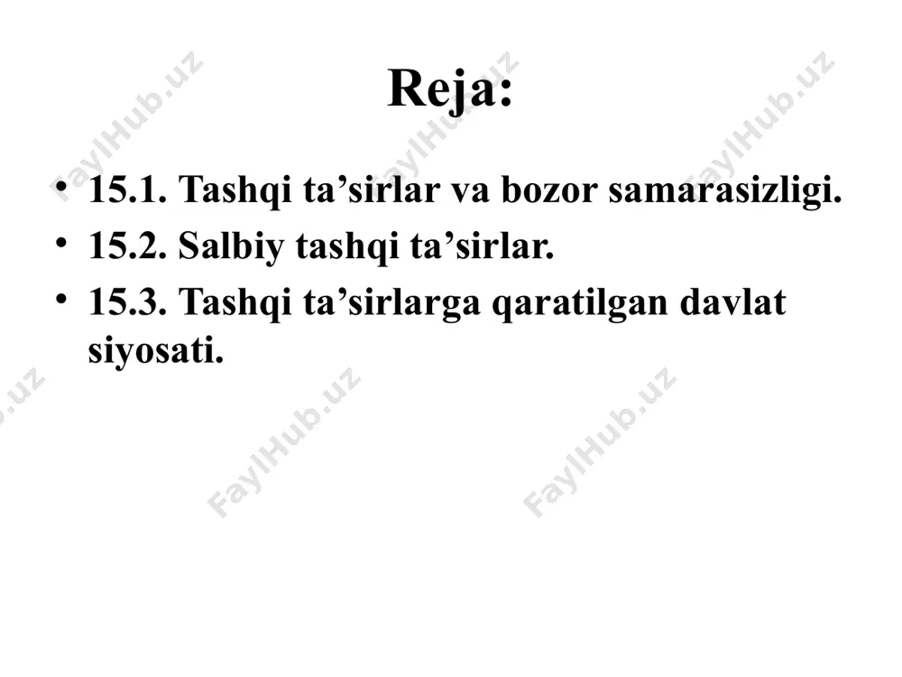 aridorlar uchun qiymat va taklif chizig‘i sotuvchilar uchun xarajatni aks ettiradi. muvozanat miqdor, ya’ni qbozor, xaridorlar uchun to’liq qiymat ayrilgan sotuvchilar to’liq xarajatini oshiradi. tashqi ta’sirlar bo’lmaganda, shuning uchun, bozor muvozanati samaralidir. 15.2. salbiy tashqi ta’sirlar. endi alyuminiy zavodlari chiqindilar chiqaradi deb faraz qilaylik: har bir ishlab chiqarilgan alyuminiy birligi uchun atmosferaga ma’lum miqdorda tutun chiqadi. bu tutun shu havodan nafas oladiganlar sog`lig`i uchun zarar qilishi sabab, bu salbiy tashqi ta’sir. bu tashqi ta’sir bozor natijasi samarasiga qanday ta’sir ko‘rsatadi? tashqi ta’sir tufayli alyuminiy ishlab chiqarishning jamiyat uchun harajati alyuminiy ishlab chiqaruvchilar harajatidan katta bo‘ladi. ishlab chiqarilgan har bir alyuminiy birligi uchun ijtimoiy harajat alyuminiy ishlab chiqaruvchilari xususiy harajatlaridan tashqari ifloslanishdan zarar ko‘rgan kishilar harajatini ham o‘z ichiga oladi. 2-rasm alyuminiy ishlab chiqarishning ijtimoiy harajatini ko‘rsatadi. ijtimoiy harajat chizig`i taklif chizig`idan yuqori, chunki u alyuminiy ishlab chiqaruvchilar tomonidan keltirilgan jamiyatdagi tashqi harajatlarni ham hisobga oladi. ushbu ikki chiziq o‘rtasidagi farq …