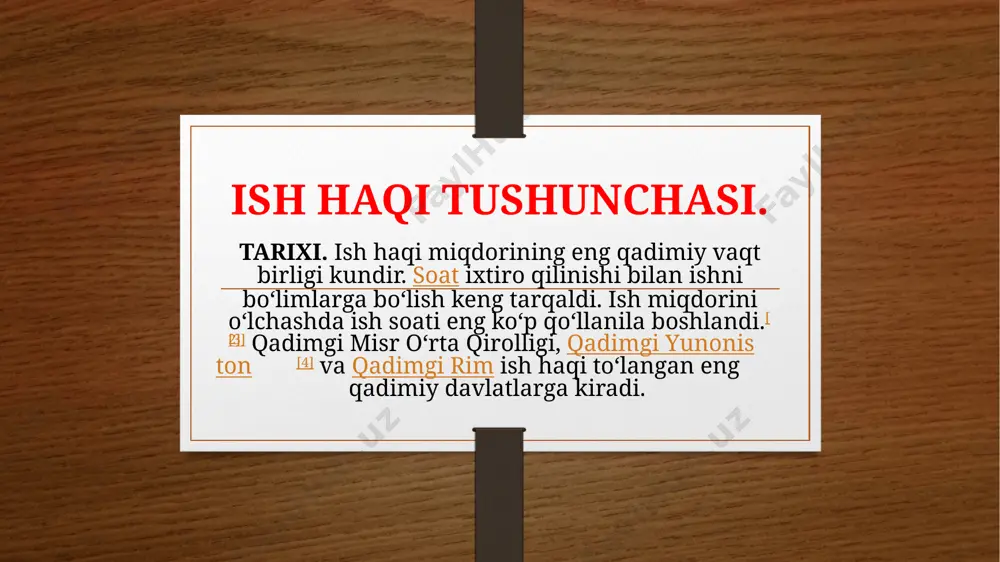 aruvchanligi, isteʼmol tovarlari va xizmatlar narxi oʻzgarishi va boshqalar) va bozordan tashqari omillar taʼsir koʻrsatadi, buning natijasida mehnatga haq toʻlashning muayyan darajasi vujudga keladi. ish haqini tartibga solish rivojlangan mamlakatlarda ish haqini tashkil etish (ish haqi miqdori, mehnat miqdori va sifati bilan unga toʻlanadigan haq miqdori oʻrtasidagi bogʻliqlikni taʼminlash, mehnatni meʼyorlash, tarif tizimi va boshqalar) va tartibga solishda davlat muhim rol oʻynaydi. ularda tarixan ish haqini tashkil etish va tartibga solishning markazlashgan davlat tizimi va markazlashmagan tizimi qaror topgan. ish haqini tartibga solishning markazlashmagan tizimi xususiy mulk egalari yoki jamoa mulkdorlar hamda kasaba uyushmalari, aksiyadorlik jamiyatlari, kooperativlar va boshqalar tomonidan amalga oshiriladi. ish haqini tartibga solishning davlat tizimi mulkchilik shaklidan qatʼi nazar barcha korxonalar va tashkilotlar uchun umumiy va majburiydir. ish haqini davlat tomonidan tartibga solish va tashkil etishning muhim unsuri tarif tizimi hisoblanadi. bozor iqtisodiyoti sharoitlarida mamlakat boʻyicha hukumat belgilagan, asosan ishchi va xizmatchilar ish haqini tashkil qilishda foydalanishi …