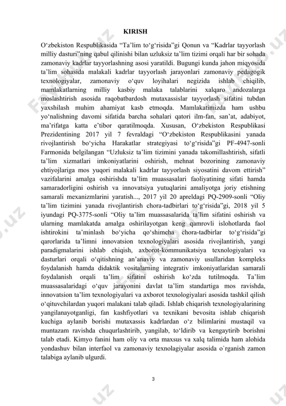 sbatlarni aniqlash usullari. komponentlar sifatida atomlar, molekulalar, izotoplar, funksional guruhlar, fazalar va shahrik. boʻlishi mumkin. analiz qilish uchun olingan moddaning miqdoriga koʻra, makrousullar (namuna massasi 0,1 g dan ortiq), yarim mikro-usullar (0,01—0,1 g), mikro usullar (0,001—0,01 g), submikrousullar (0,1– 1 mg) va ultramikro usullar (0,1 mg dan kam) farq qilinadi. analiz qilinayotgan modda komponentlarini namuna tarkibidagi miqdoriga koʻra, shartli ravishda asosiy (massasiga nisbatan 1 — 100%), asosiy boʻlmagan (0,01 — 1%) va iz yoki qoʻshimchalarga (0,01% dan kam) boʻlinadi. miqdor analizi usulining vazifasi tekshirilayotgan modda yoki aralashmadagi ayrim tarkibiy qismlarning miqdorini aniqlashdan iborat bo`lib, miqdoriy aniqlash natijalari odatda foizlarda ifodalanadi. miqdor analizi biologiya, fiziologiya, tibbiyot, biokimyo, oziq–ovqat mahsulotlari kimyosi va boshqalarda keng qo`llaniladi. miqdor analizining hamma usullarini uch asosiy guruhga ajratish mumkin: 1. gravimetrik (tortma) analiz usuli; 2. titrometrik (hajmiy) analiz usuli; 3. fizik–kimyoviy (instrumental) tekshirish usullari. miqdor analizi usulining hamma usullari kimyoviy va fizik–kimyoviy usullarga bo`linadi. kimyoviy usullarga gravimetrik, …