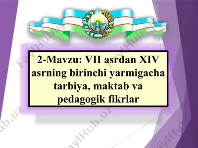 vii - xiv asrlar tarixi bo‘yicha ilovalar — PPTX