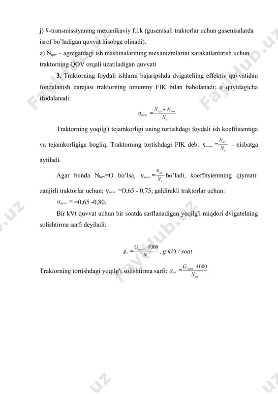 traktor va avtomobiilar uchun qo’llaniladigan ekspluatasion materiallar. traktorlarning texnik-iqtisodiy ko’rsatkichlari. - Page 5