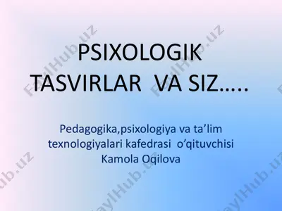 psixologik tasvirlar va siz — PDF