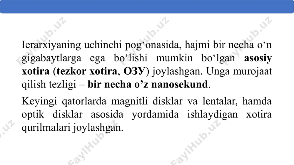 xotiraning tashkil etilishi va turlari - Page 5