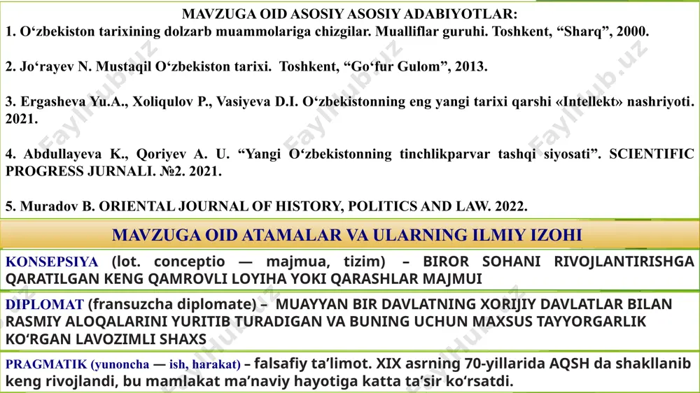rish mexanizmlarini belgilab beradigan qarashlarning yaxlit tizimidir postsovet hududda yangidan qaror topgan mustaqil davlatlar o‘zbekiston respublikasi va rossiya federatsiyasi o‘rtasida diplomatik munosabatlar 1992-yilning 20-martida o‘rnatilgan 1992-yilning 30-mayida moskvada rossiya federatsiyasi va o‘zbekiston respublikasi o‘rtasida davlatlararo munosabatlarning asoslari, do‘stlik va hamkorlik to‘g‘risidagi bitim imzolandi. u ikki tomonlama munosabatlarning huquqiy poydevorini qo‘ydi rossiya va o‘zbekiston o‘rtasidagi savdo-iqtisodiy munosabatlarni tartibga soluvchi asosiy hujjat 1992-yil savdo munosabatlari to‘g‘risidagi davlatlararo bitimdir 2004-yil o‘zbekiston respublikasi va rossiya federatsiyasi o‘rtasidagi strategik sheriklik to‘g‘risidagi shartnoma imzolangan ikki davlat o`rtasidagi eng muhim bitim 2005-yilda tomonlar tomonidan imzolangan ittifoqchilik munosabatlari to‘g‘risidagi shartnoma hisoblanadi. shu bilan birga, mazkur bitim, avvalo, harbiy-texnik va savdo-iqtisodiy hamkorlik sohalarida hamkorlikni nazarda tutgan 2012-yilda toshkentda bo‘lib o‘tgan uchrashuv yakuniga ko‘ra qabul qilingan «o‘zbekiston respublikasi va rossiya federatsiyasi o‘rtasida strategik sheriklikni chuqurlashtirish to‘g‘risidagi deklaratsiya» ikki davlat o‘zaro munosabatlarida alohida voqea bo‘ldi 2013-yil boshida o‘zbekistonda 846 ta rossiya-o‘zbekiston kompaniyalari faoliyat yuritgan bo‘lib, 127 ta rossiya korxonalari vakolatxonalari akkreditatsiyadan …
