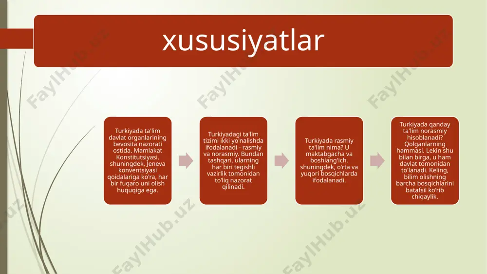 hi boshqa davlatda o‘qishni bemalol davom ettirishi mumkin. yevropa kredit tizimi buni amalga oshirishga imkon beradi. boshqa jihatlarda ruslar uchun turkiyadagi oliy taʼlim uyda mavjud boʻlgan oliy taʼlimga oʻxshaydi. bu dasturlar: bakalavriat (tibbiyot mutaxassisliklari uchun 6 yil va qolganlari uchun 4 yil); magistrlar (ikki yillik); doktorantura (toʻrt yillik muddat). o’quv yili boshlanaditurkiya universitetlarida sentyabr oyida va iyun oyida tugaydi. shu bilan birga, turli universitetlar o‘quv dasturlariga o‘z o‘zgartirishlar kiritish huquqiga ega. turkiyadagi oliy taʼlim oʻrta taʼlimdan keyingi taʼlimdir. mamlakatdagi talabalar 103 ta davlat universitetlari va 73 ta xususiy universitetlar tomonidan ishga qabul qilinadi. boshqa oliy oʻquv yurtlari ham bor. bular harbiy va politsiya akademiyalari hamda kollejlardir. universitetga kirish va u yerda bakalavr darajasini olish uchun yigit oʻrta maʼlumot toʻgʻrisidagi diplomni taqdim etishi kerak boʻladi. qo'shimcha shart - markaziy tarzda tashkil etiladigan milliy kirish imtihonlarini topshirish. abituriyentning tanlangan universitetga o‘qishga kirishi to‘plangan ballar soniga bog‘liq bo‘ladi. istanbul texnika universiteti va yaqin …
