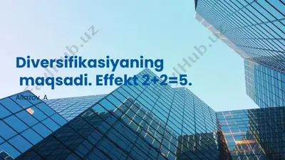 diversifikatsiyaning maqsadi — PPTX