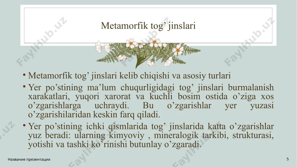 tog’ jinslarining g’ovakligini hisoblash - Page 5