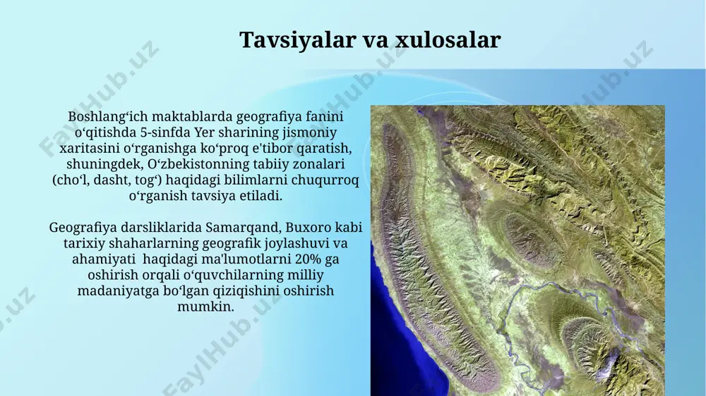 boshlangʻich maktablarda geografiya fanining mazmuni, o‘quv dasturining tahlili - Page 5