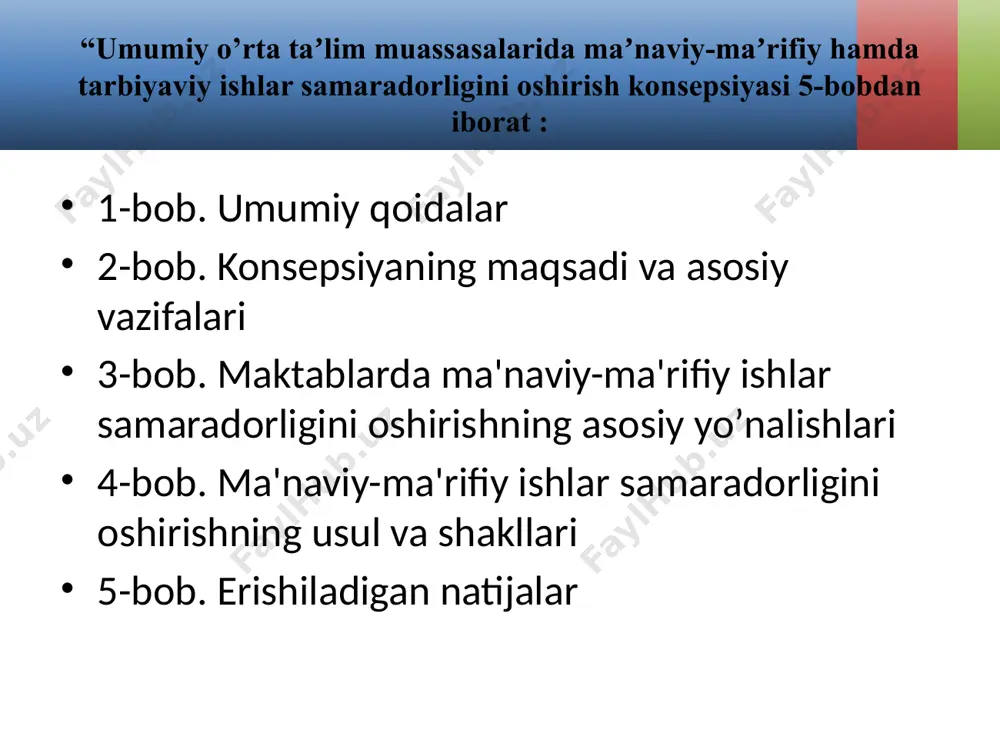 da o’qituvchilik kasbiga bo’lgan qiziqishni yanada oshirish maqsadida fidoyi o’qituvchi-murabbiylar faoliyatiga bag’ishlangan yangi badiiy asarlar, filmlar va boshqa ijod namunalarini yaratish hamda ommaviy axborot vositalari, internet jahon axborot tarmog’ida keng yoritish 3-bob. maktablarda ma'naviy-ma'rifiy ishlar 2-§. o’quvchilarda kitob mutolaasi va kitobxonlik madaniyatini oshirish yo’nalishi 1. o’quvchilar ongida xalqimizning ma'naviy qudrati va boqiy qadriyatlariga nisbatan faxr tuyg’usini shakllantirishda, ularning mustakil fikr yuritish ko’nikmasiga ega bo’lishida kitobxonlik madaniyatini yuksaltirish muhim vosita bo’lib xizmat qiladi. buning uchun quyidagi ishlarni amalga oshirish nazarda tutiladi: o’quvchilarga kitob mutolaasi jarayonida “oddiydan murakkabga” tamoyili asosida badiiy asarlarni tanlash va sinchiklab o’qish malakasini hosil qilish bo’yicha uslubiy tavsiyalar ishlab chiqish; o’quvchilarning kitobxonlikka bo’lgan qiziqishlarini qo’llab- quvvatlash maqsadida xalq ta'limi vazirining “kitobxon o’quvchi” tanlovini tashkil etish; 3-bob. maktablarda ma'naviy-ma'rifiy ishlar maktab yoshidagi o’quvchilarga mo’ljallangan yangi badiiy, ilmiy-ommabop adabiyotlarni yaratish va tarjima qilish ishlarini jadallashtirish hamda ularning mualliflarini rag’batlantirish; “maktab kutubxonasi”, “jahon bolalar adabiyoti durdonalari” ruknida yuz jildlik kitoblar to’plamining …