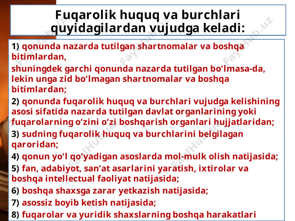 fuqarolik qonunchiligida voyaga yetmaganlarning huquqlari 8-sinf - Page 5