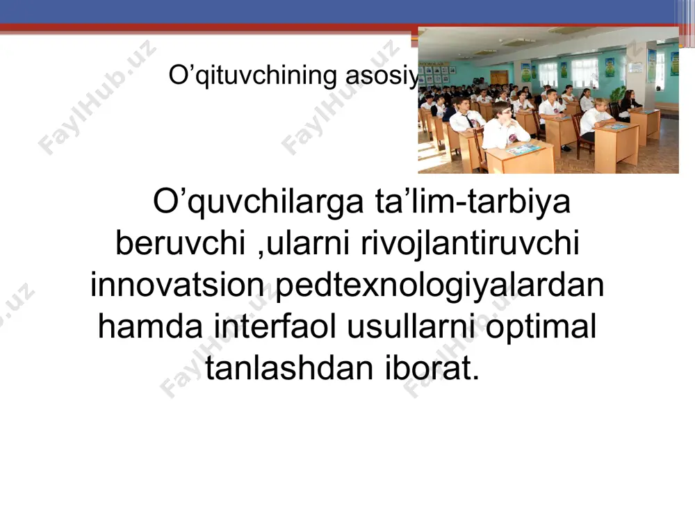 iradilar va o’z ma’ruzlarini doskaga chiqib himoya qiladilar. “ “konseptual jadval”ni to’dirish bo’yicha namuna element nomi davriy jadvalda gi o’rni tabiatda tarqalishi fizik ,kimyoviy xossalari ishlatilishi f cl br j “tushunchalar tahlili” tushuncha mazmuni (o’quvchilar yozib to’ldiradilar) katalizator nima? kislotalar necha turga bo’linadi? kislorodning biologik ahamiyati haqida yozing kislorodning ishlatilishi muammo 9-10 sinf o’quvchilari organik kimyo bo’limining “alkanlar ,alkenlar, alkinlar,diyenlar” ,8-sinfdagi “elektrolitlar va noelektrolitlar”,”kimyoviy bog’lanishlar”, 7-sinfdagi “metallar va metallmaslar”,”oksidlar ,asoslar, kislotalar, tuzlar” mavzusini mustahkamlashda, bir- birini farqlashda muammoga duch kelishadi yechim-“venn” diagrammasi grafik organayzeri. bu usulda o’quvchilar olingan bilimlarni umumlashtirib ulardan bir butun xulosa chiqarishga ,ikki va undan ortiq tushuncha,hodisalarni taqqoslash,tahlil qilish va o’rganishga erishadilar. mavzuning o’ziga xos xusuyatlari 1metallar 2alkanlar 3elektrolitlar 4kovalent bog’ o’ziga xos xususiyatlari 1 metallmaslar 2alkenlar,alkinlar 3noelektrolitlar 4ion,vodorod,metall mavzuning o’xshash tomoni “venn” diagrammasini mavzularga qo’llash o kislorodni kimyoviy xossalarini tasvirlovchi reaksiya tenglamalarni baliq skeleti shakli orqali ifodalang s p ca n fe ch4 hci uchtasi to’g’ri …