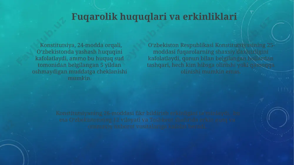 konstitutsiyada inson huquqlariga oid muhim kafolatlar - Page 4