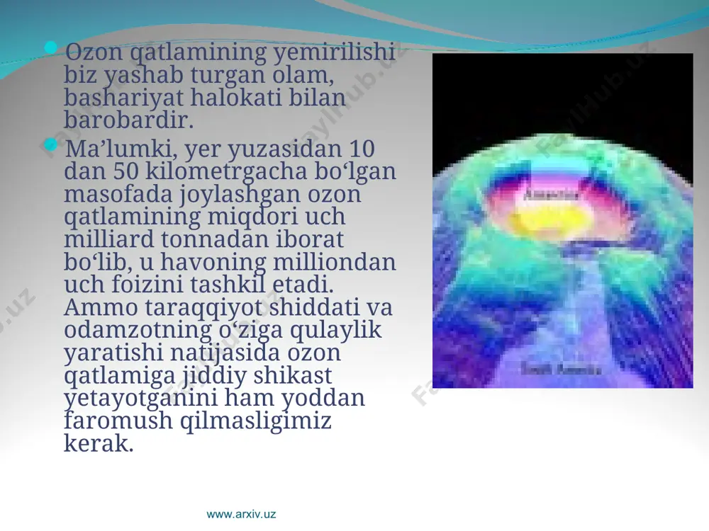 ozon qatlami va uning insoniyat uchun ahamiyati - Page 5