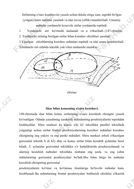 unov r. akbarov l. "chizma geometriyadan masa^lalar echish metodlari toshkent "ukituvchi" 1995 yil. 10. chetveruxin n.f. "nachertatelnaya geomstriya" moskva "vsshaya shkola" 1963 god. 11.kirgizboev yu. "chizma geometriya" toshkent "ukituvchi" 1976 yil. 12. kirgizboev yu. "chizma geometriyadan masalalar tuplami" toshkent "ukituvchi" 1976 yil 13. tuxtaev a, abramyan ya.p, "injenerlik grafikasidan spravochnik" toshkent "ukituvchi" 1994 yil