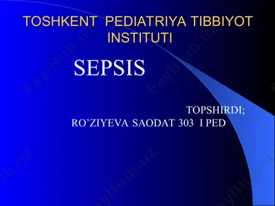 sepsis — PPT