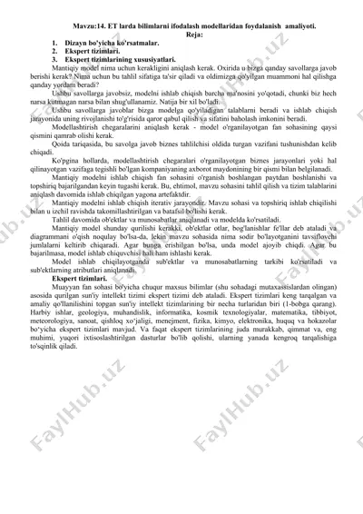 mantiqiy modelni ishlab chiqish — DOCX