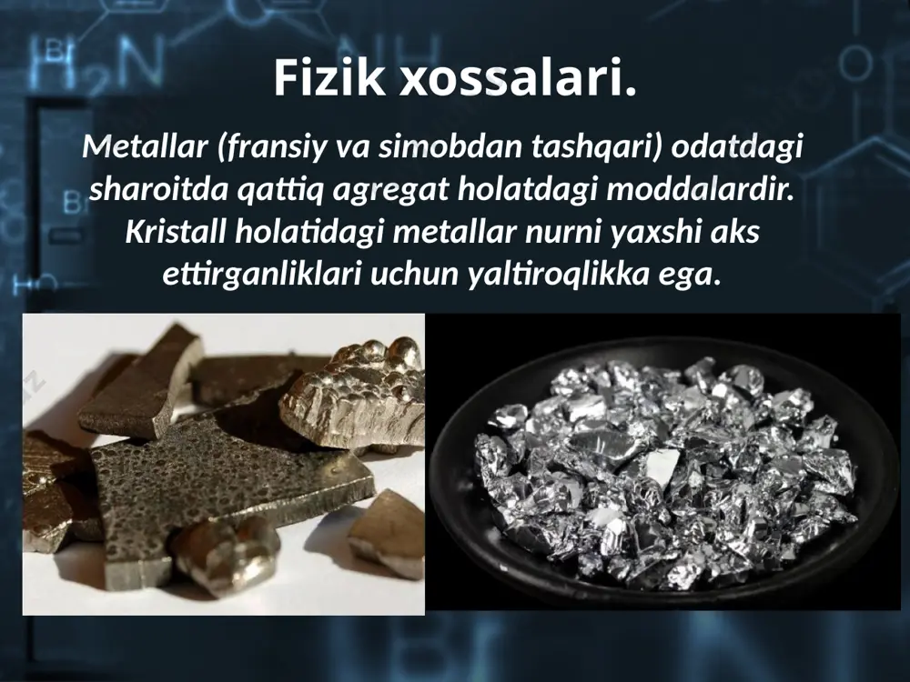 metallarning fizik va kimyoviy xossalari - Page 3