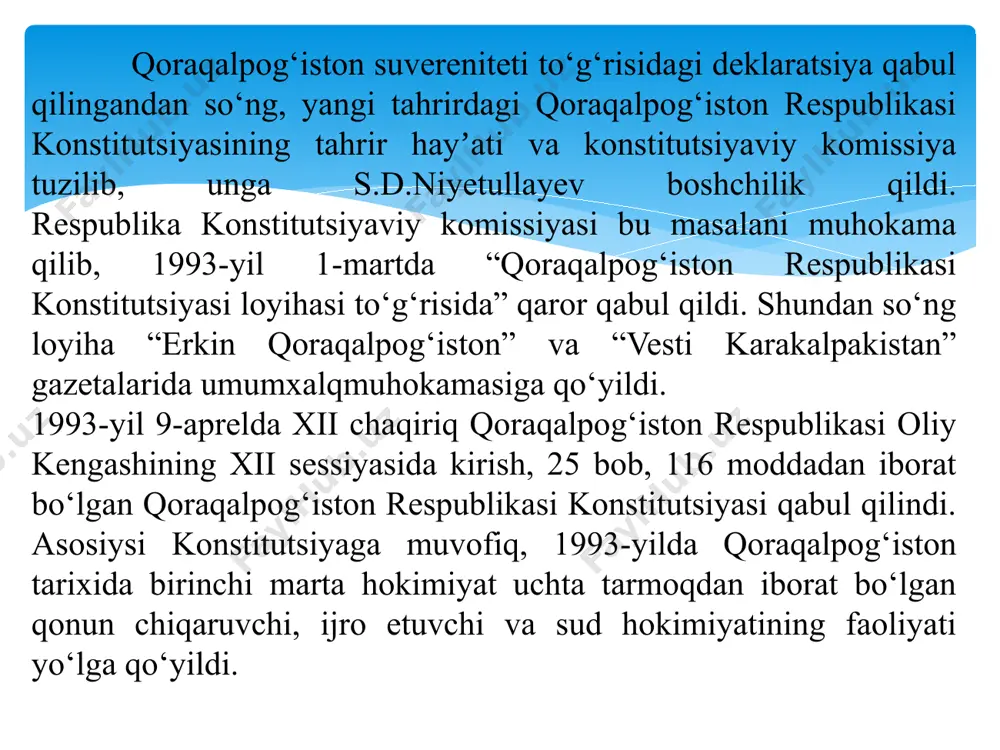 va 5,2 %ga oshdi. 4. qoraqalpog‘istonda maʼnaviy va madaniy hayot qoraqalpog‘iston o‘ziga xos etno-folklor mintaqasi bo‘lib, u uchun ko‘p tilli bo‘lish anʼanasi hikoyachilikning o‘ziga xos o‘ziga xos xususiyatlaridan biridir. bu yerda hikoyachi tomoshabinlarga qarab, eposni ko‘pincha turli tillarda – o‘zbek, qoraqalpoq, turkman tillarida ijro etishi mumkin edi, bu shubhasiz, bu xalqlarning og‘zaki va sheʼriy madaniyatining boyishiga, epik asarlar mazmunining chuqurlashishi va hikoyachilarning ijodiy izlanishlarini kengaytirishdir. qoraqalpoqlarning mashhur “qirq-qiz” dostoni jahon miqyosidagi xazinadir. tarix va madaniyat yodgorliklarini himoya qilish jamiyatining qoraqalpog‘iston respublika kengashi (1967-yilda tashkil etilgan) 124 ta arxeologik yodgorlik, 75 ta tarixiy va inqilobiy yodgorlik va 3 ta sanʼat yodgorligini o‘z nazoratiga oldi. qadimgi sivilizatsiya qatlamlarini o‘rganishda arxeologlarning yutuqlari ahamiyatlidir. qoraqalpog‘iston hududi xorijlik hamkasblarini qiziqtirdi. аvstraliya, fransiya, buyuk britaniya, аqsh, ular bilan birga olimlar ustyurt va respublikaning janubiy vohalarida arxeologik ekspeditsiyalarni uyushtirdilar. qoraqalpog‘iston o‘zining qadimiy qalʼalari bilan mashhur, hozirda ularning soni yigirmaga yaqin. аrxeologlar va sayyohlar orasida eng mashhuri: qizil …