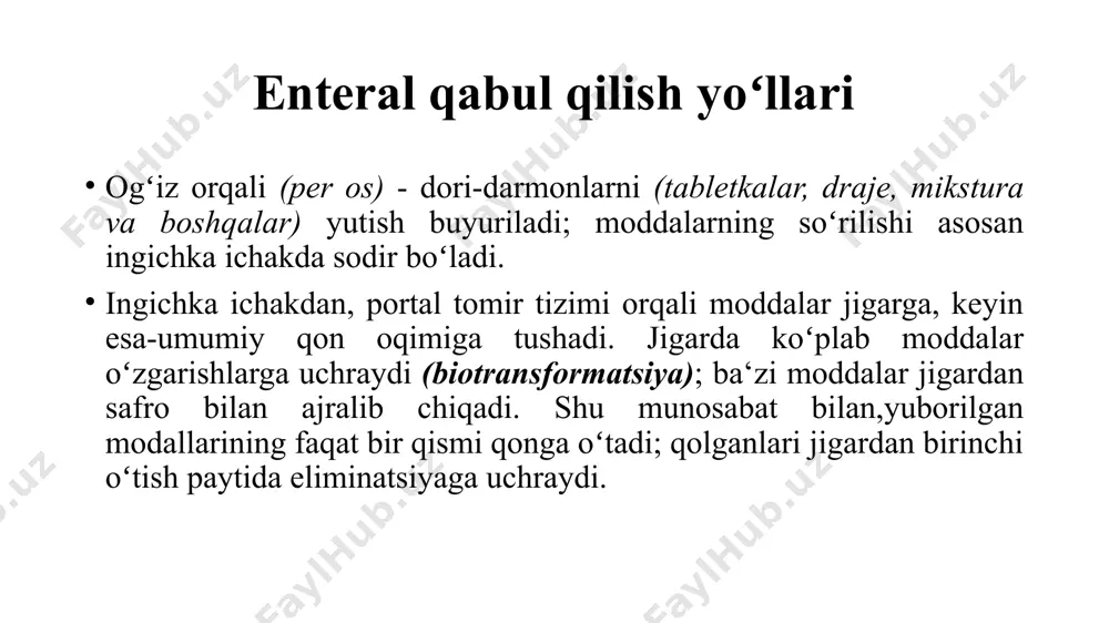 hujayra membranasi bilan boʻglangan (membrana retseptorlari) va hujayra ichi retseptorlari kabi spetsefik retseptorlar farqlanadi. e’tiboringiz uchun raxmat!!! e’tiboringiz uchun raxmat!!! image1.png image2.png image3.png image4.jpeg image5.jpeg image6.jpeg image7.jpeg image8.jpeg image9.jpeg /docprops/thumbnail.jpeg
